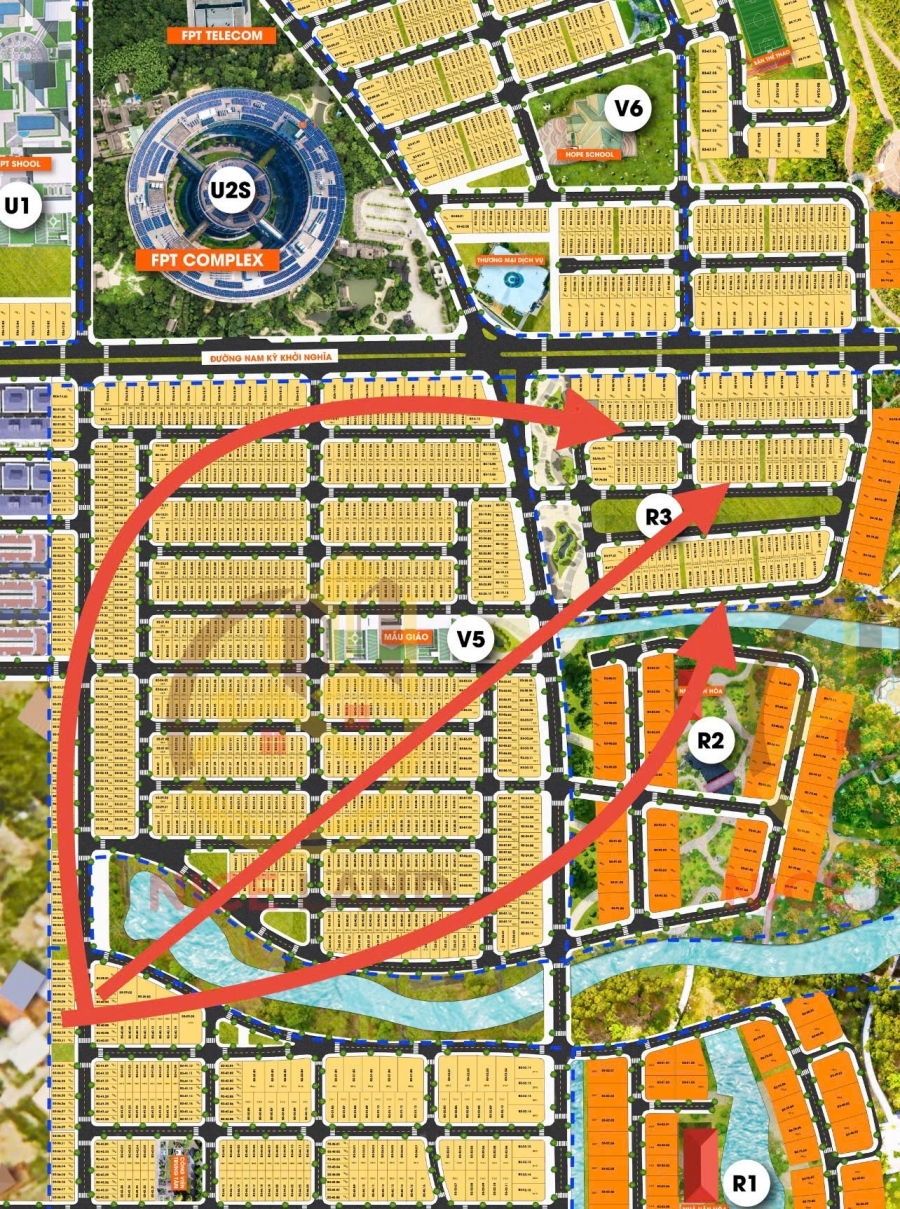 BÁN 3 LÔ VIP KHU R3 – KHU NGHỈ DƯỠNG ĐẸP NHẤT FPT CITY