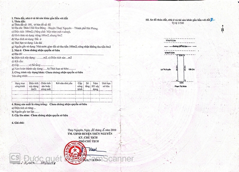 Bán đất 100m2 chung cư Huê Hoa Động Thuỷ Nguyên - Giá: 4x tỷ