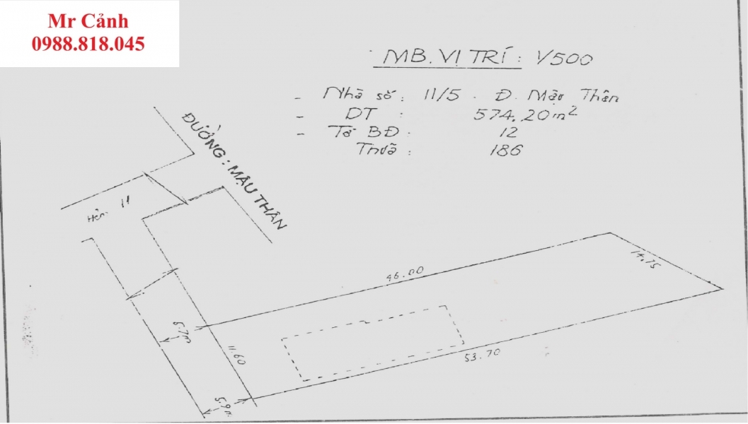 Bán nhà hẻm 11/5 đường Mậu Thân phường Xuân Khánh quận Ninh Kiều Cần Thơ 574.2m2 x 3 tầng miễn TG