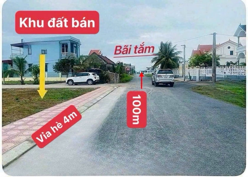 BÁN NHANH LÔ ĐẤT KHU DU LỊCH BIỂN – GIÁ CHỈ 1 TỶ 268 TRIỆU – SÁT BÃI TẮM CHÍNH
