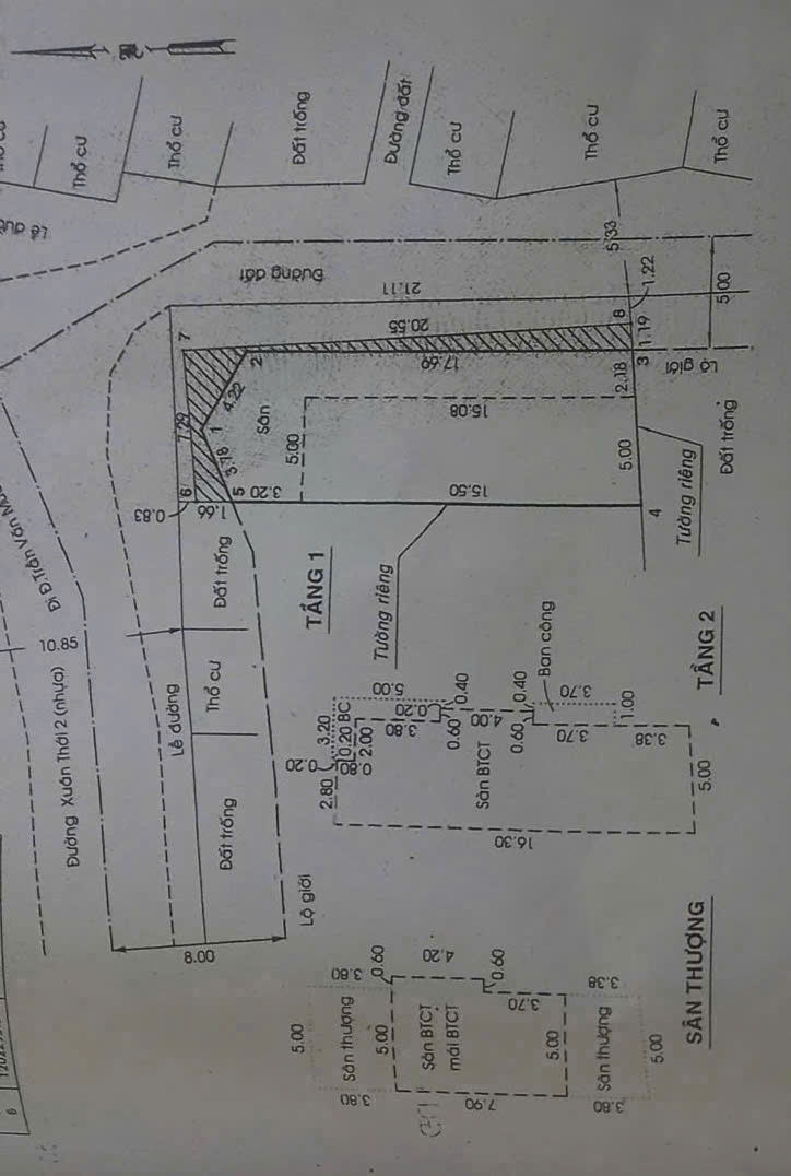 BIỆT THỰ GÓC 2MT 137M2 – SÁT CHỢ ĐẦU MỐI HM – GIÁ CỰC TỐT