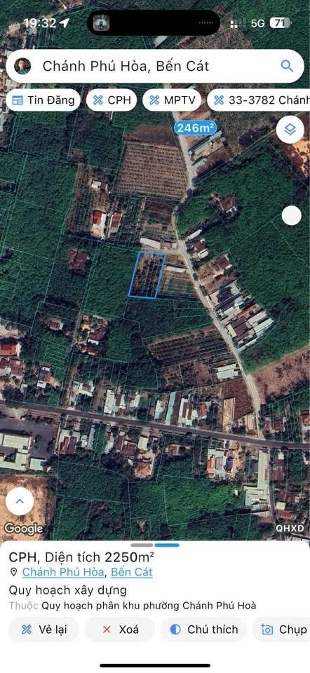 CẦN BÁN ĐẤT PHƯỜNG CHÁNH PHÚ HÒA – TX. BẾN CÁTTỈNH BÌNH DƯƠNG – GẦN LỘ 7B