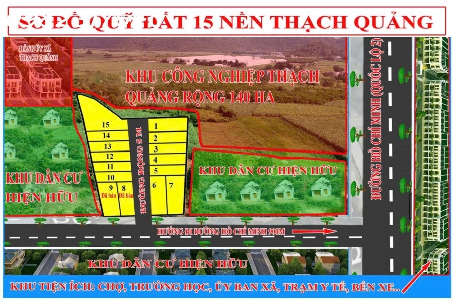 Cần tiền bán nhanh lô đất 212m2 đường mòn HCM xã Thạch Quảng Thanh Hóa giá đầu tư