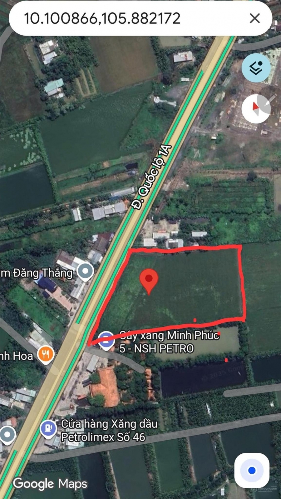 Chính chủ bán gấp đất mặt tiền Quốc lộ 1A Vĩnh Long 14.2443m² ngang 11319m giao thương sầm uất