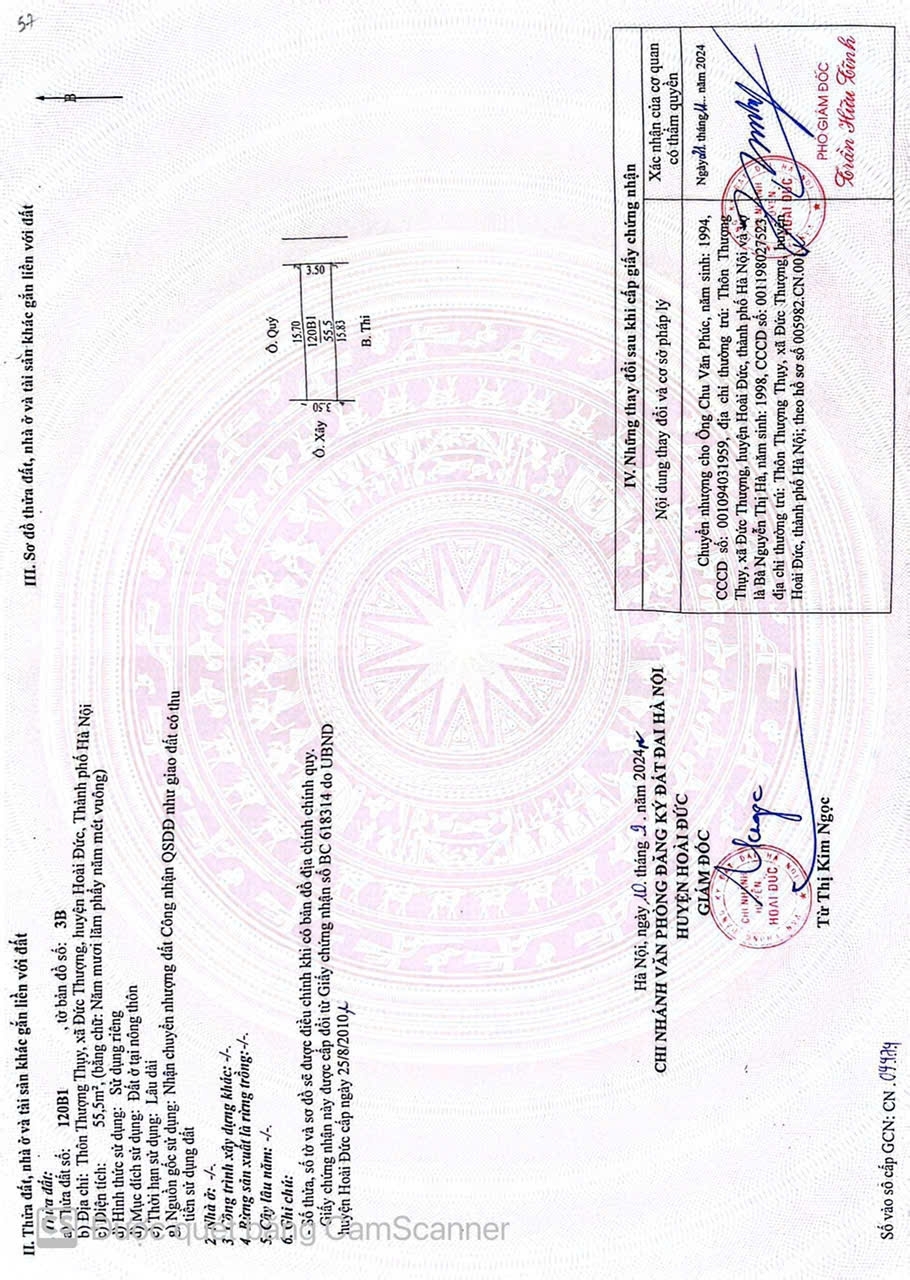 CHÍNH CHỦ CẦN BÁN LÔ ĐẤT TẠI ĐỨC THƯỢNG - HOÀI ĐỨC