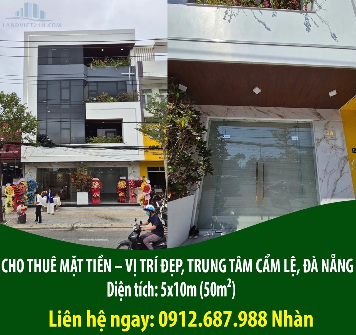 CHO THUÊ MẶT TIỀN – VỊ TRÍ ĐẸP TRUNG TÂM CẨM LỆ ĐÀ NẴNG