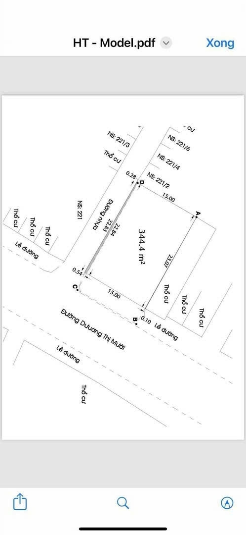 Đất (15x23) Lô Góc 2MT Dương Thị Mười (TCH21 củ) Tân Chánh Hiệp Quận 12.