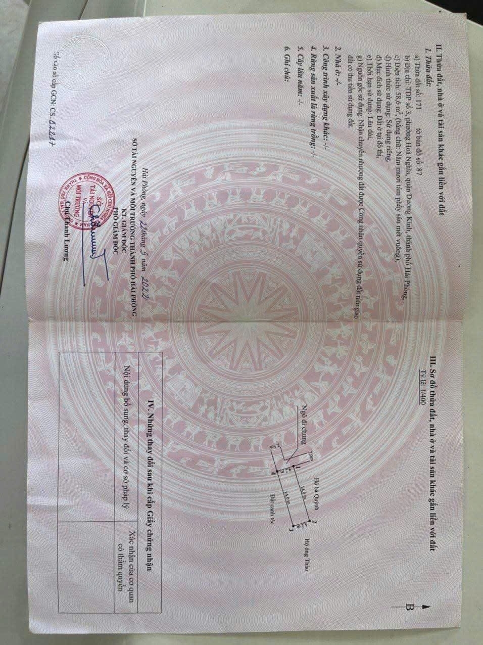 ĐẤT GẦN CHỢ HÒA NGHĨA – DƯƠNG KINH  GIÁ 9XX TRIỆU  VỊ TRÍ TRUNG TÂM – THANH KHOẢN TỐT  ZALO 0567