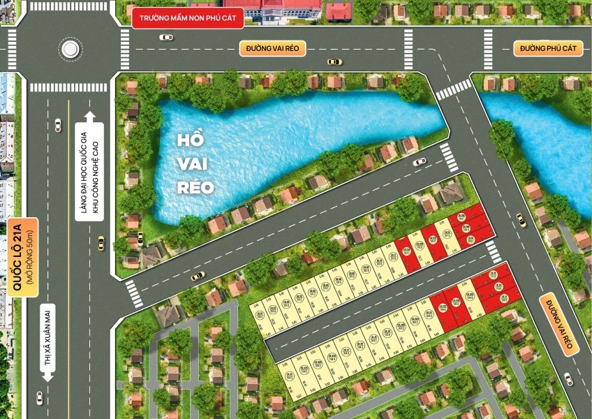 Đất nền Láng Hòa Lạc 100m2 giá 2.25 tỷ – gần trục Đại lộ Thăng Long đầu tư sinh lời Nguyễn Hùng