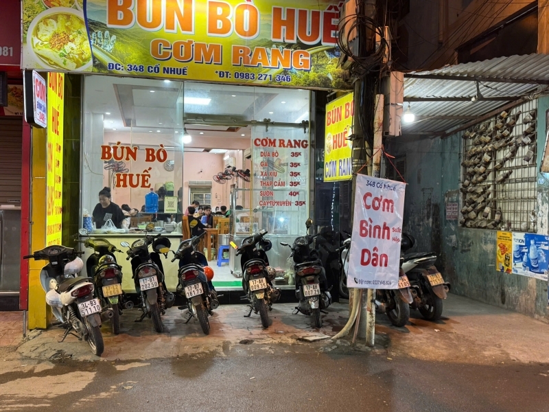 DO KHÔNG CÓ NGƯỜI LÀM CẦN SANG NHƯỢNG QUÁN CƠM RANG BÚN BÒ HUẾ TẠI CỔ NHUẾ