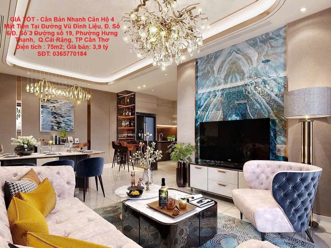 GIÁ TỐT - Cần Bán Nhanh Căn Hộ 4 Mặt Tiền Đường Tại Quận Cái Răng TP Cần Thơ