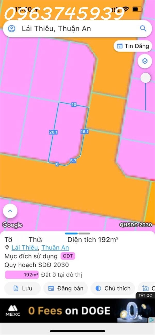 Lô Góc 2 Mặt Tiền Đắt Giá Nhất KĐT Thuận An 192m2 Ngang 10m Tiềm Năng Khai Thác Kinh Doanh Lớn Giá