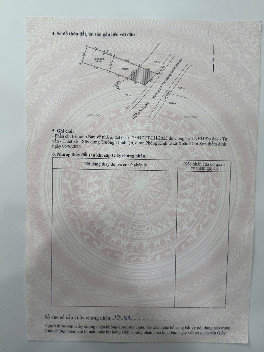 MẶT TIỀN LÊ THỊ HỒNG GẤM – ĐỐI DIỆN TRƯỜNG NGUYỄN AN NINH – 66x28M FULL THỔ – CHỈ 7 TỶ