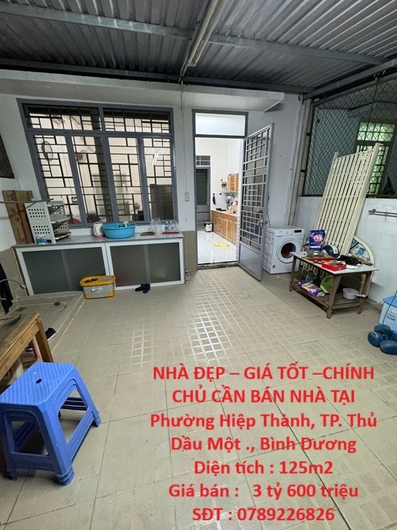 NHÀ ĐẸP – GIÁ TỐT –CHÍNH CHỦ CẦN BÁN NHÀ TẠI Phường Hiệp Thành TP. Thủ Dầu Một . Bình Dương